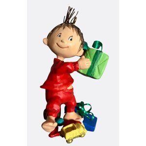 Hallmark WHAT COULD IT BE Christmas Ornament child shaking guessing gifts 2009